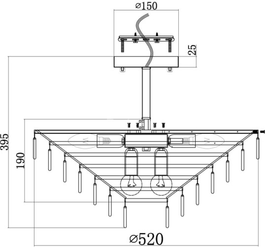 Потолочная люстра Maytoni MOD130CL-11G