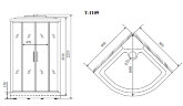 Timo Standart T-6609 Silver душевая кабина (90*90*220), шт