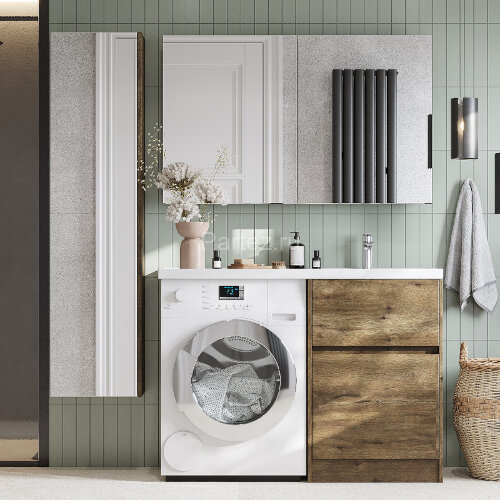 Тумба под раковину Aquaton Лондри 60 без фасада, дуб рустикальный (1A266901LHDR0)