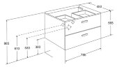 VICTORIA NORD Модуль д/раковины 800 мм, белый