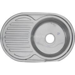 Мойка 7750 U MELANA 0,6/180 врезная овальная с сифоном (124 tb *12)