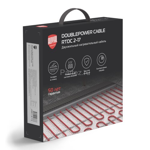 Кабель нагревательный Royal Thermo RTDC 2-17-200 с терморегулятором RTO-16