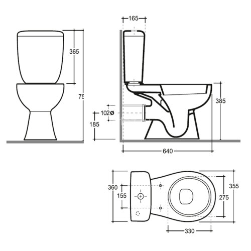 Унитаз-компакт КЕРАМИН Позитано Алкапласт с жестким сиденьем, белый