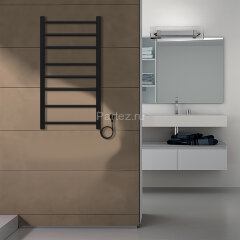 Полотенцесушитель электрический AZARIO PARMA 400/800 8 секций, диммер справа, черный (AZ10848B)