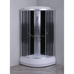 Душевая кабина Loranto 80х80х215 поддон 25см, мозаичный узор, прозрачное стекло 4мм, профиль хром (CS668025K80)