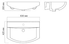 Раковина Sanita Luxe Best 65, белая (BST65SLWB01)