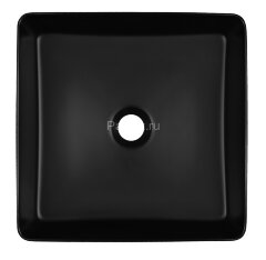 Раковина-чаша Azario 400х400х110 накладная, квадратная, черный матовый (AZ-2179-MB)