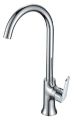 Смеситель одноручный (35мм)  для кухни с высоким поворотным изливом, хром