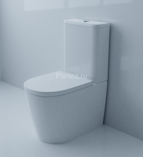 Унитаз-компакт Azario Luana 615х375х840 напольный, безободковый, с сиденьем микролифт (AZ-8593)