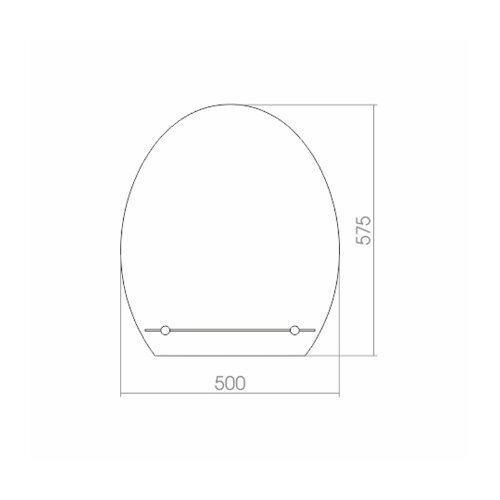 Зеркало LORANTO Уют 500х575, с полкой