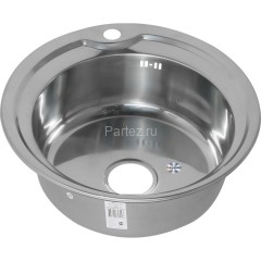 Мойка 510 MELANA 0,6/170 в ИУ врезная круглая  с сифоном (018 ti *12)