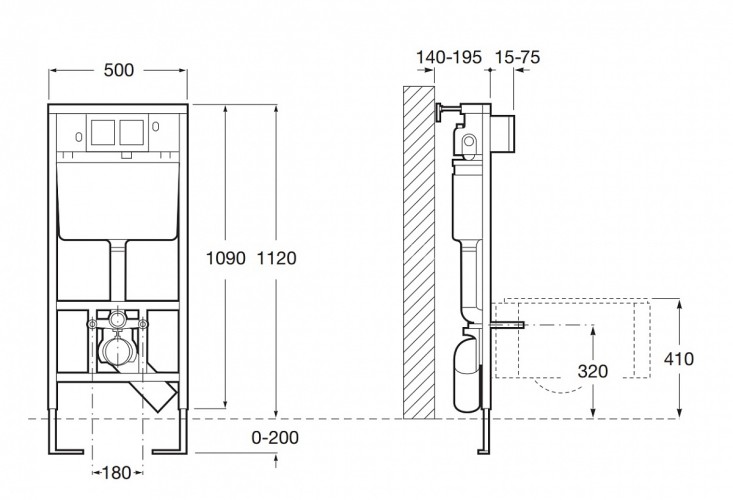 Х_ROCA PRO WC Инсталляционная система(d110) + крепеж (снято с производства)