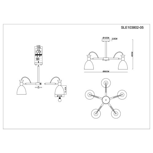Потолочная люстра Evoluce SLE103802-05