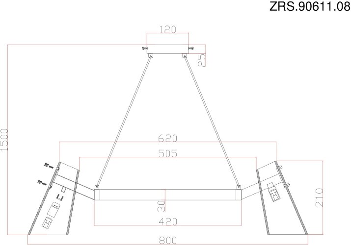 Подвесная люстра Zortes ZRS.90611.08