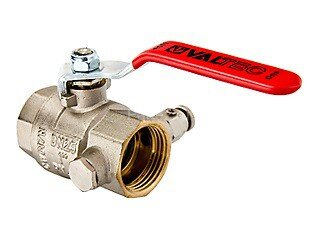 Кран шаровой с дренажем и воздухоотводчиком 1/2" в-в рыч. VALTEC