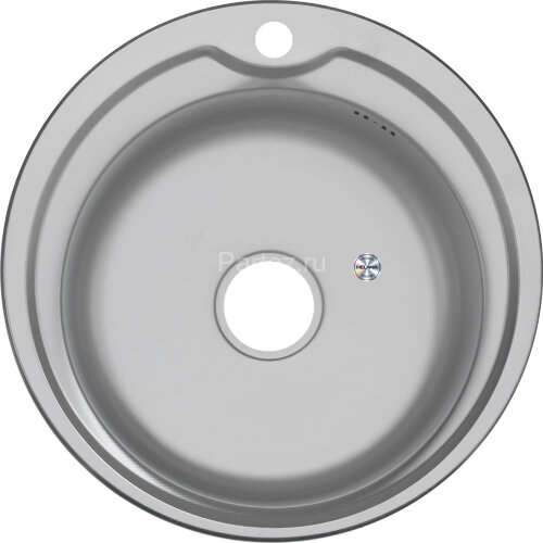 Мойка 510 MELANA 0,6/170 ДЕКОР врезная круглая с сифоном (157D t *15)