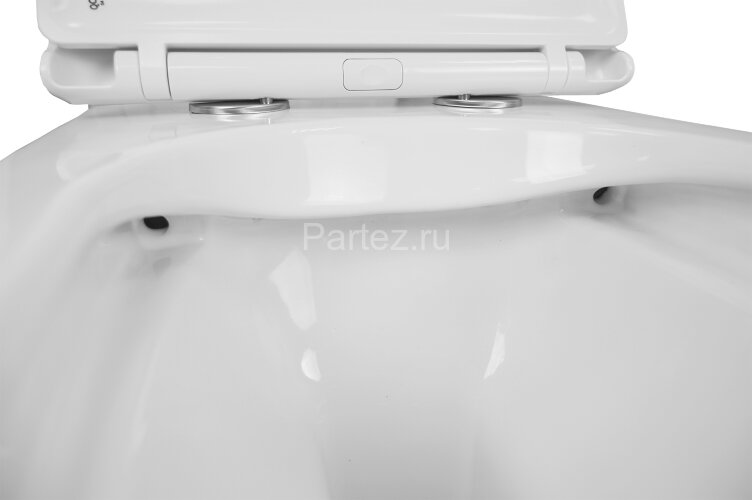 Унитаз подвесной Azario MONEO 530х365х370 безободковый, в комплекте с быстросъемным сидением микроли