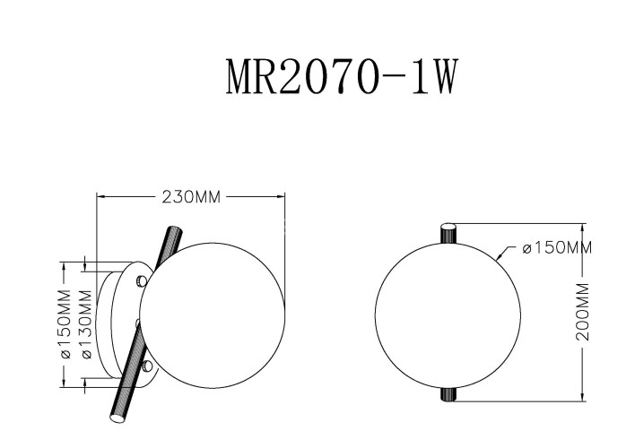 Настенный светильник MyFar MR2070-1W
