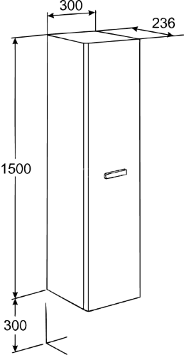 VICTORIA NORD Шкаф-колонна, белый