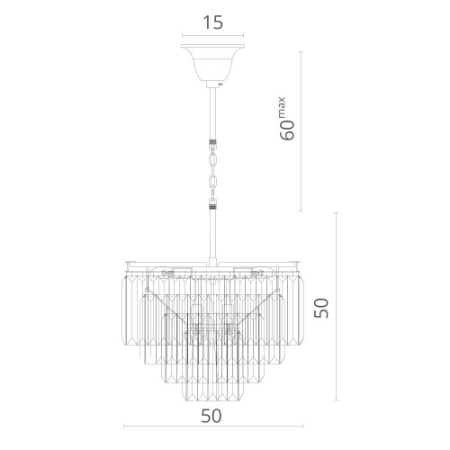 Подвесная люстра Divinare 3001/02 LM-9