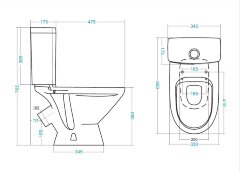 Унитаз-компакт Santek Лига с сиденьем дюропласт (1.WH30.2.141)