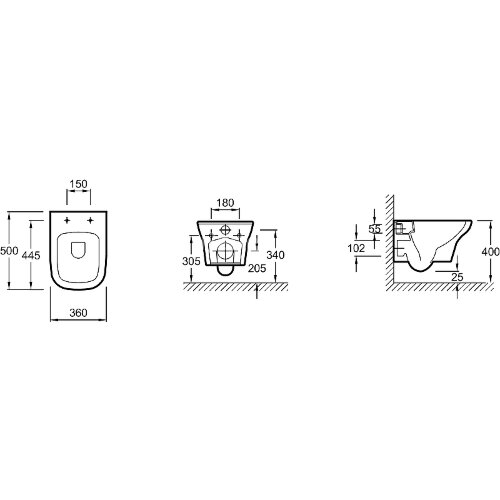 Комплект Jacob Delafon Vox: унитаз c инсталляцией 40 см, сиденье тонкое микролифт, клавиша хром (E21