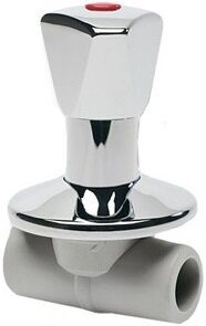 Вентиль под штукатурку с рукояткой D20 Ekoplastik