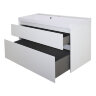 Комплект тумба Azario Velluto 100 1000х450х660 подвесная, с раковиной Slim 100, белый матовый (CS000
