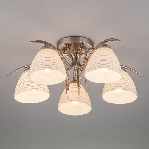 Потолочная люстра Eurosvet 30121/5 сатин-никель