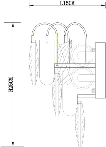 Бра Arte Lamp A2719AP-2GO