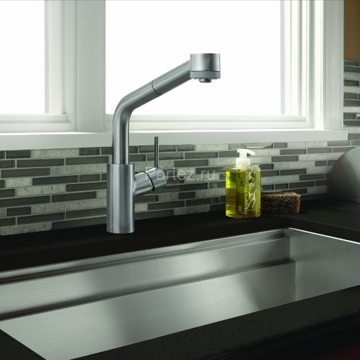Hansgrohe 32856000 Talis Смеситель для кухни, однорычажный, с выдвижным душем, 1/2