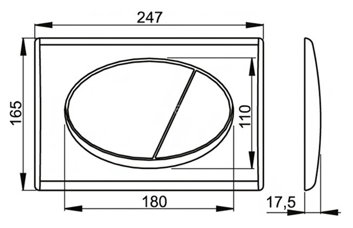 Кнопка смыва Alcadrain, хром - матовая (M72)
