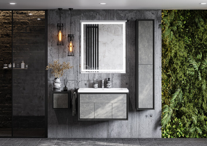 Пенал подвесной AQUATON Уэльс NEW графит (1A267703WA6A0)