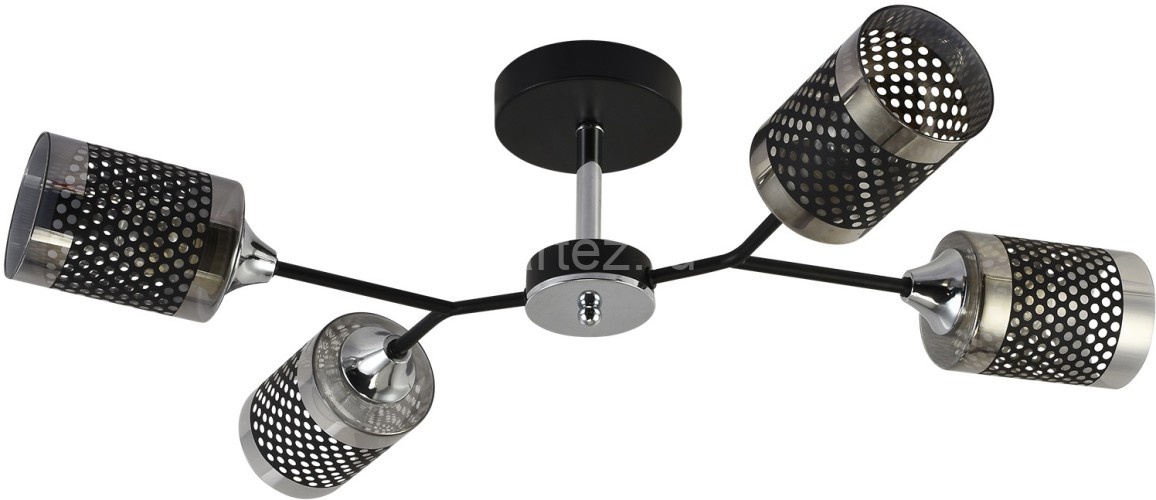 Потолочная люстра Reluce 01405-3.3-04B BK+CR