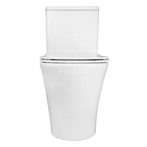 Унитаз-компакт Azario Vois 380х640х785 напольный, безободковый, в комплекте с быстросъемным сиденьем