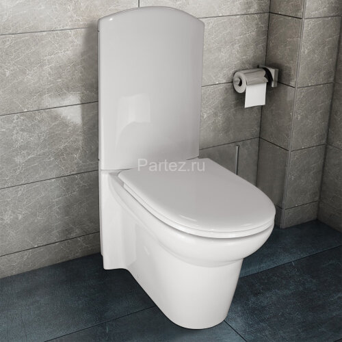 Унитаз-компакт Creo Ceramique LE MANS напольный, скрытый монтаж, с крышкой микролифт (415х705х950)