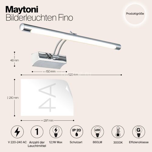 Подсветка для картин Maytoni MIR003WL-L12CH