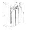 Радиатор алюминиевый Royal Thermo Revolution  500/80-8