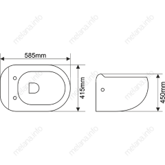 Унитаз подвесной MELANA MLN-821B