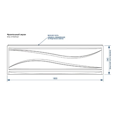 Экран для ванны Loranto GRANBY 180