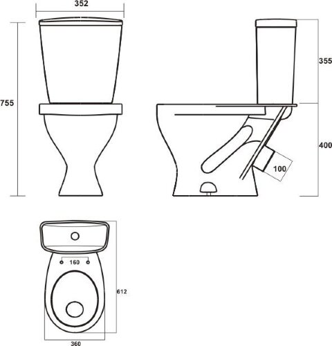 Унитаз-компакт Sanita Эталон Комфорт с сидением микролифт