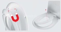 Сиденье для унитаза Alcaplast, со съемным детским вкладышем, белый (A603)