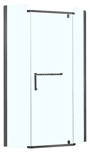 Душевое ограждение AZARIO EDMONTON 900х900х2000 стекло прозрачное 8 мм. профиль черный (AZ-NNC3231-1 900 BLACK)