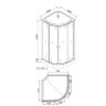 Душевая кабина Loranto CS-6611 F, 100х100х215, матовая, стекло 4 мм, поддон 13 см
