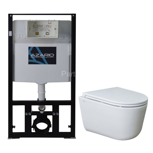 Сет: Инсталляция AZARIO, унитаз подвесной Creo Ceramique LYon 2.0 с системой смыва Tornado в комплек