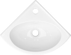Раковина угловая Керамин Лаго 55 555х430х120 подвесная, крепление в комплекте, белый (CS00087558)