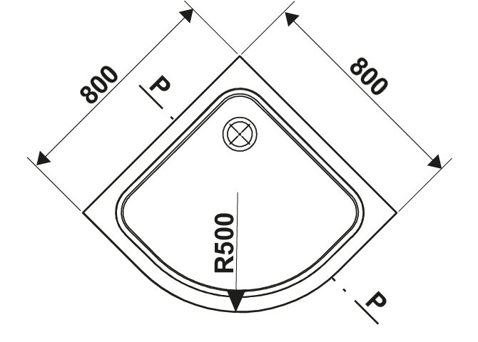 Душевой поддон Ravak ELIPSO PRO-80 CHROME белый