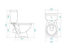 Унитаз-компакт Santek Паллада напольный, с бачком и сиденьем, белый (1.WH30.2.371)