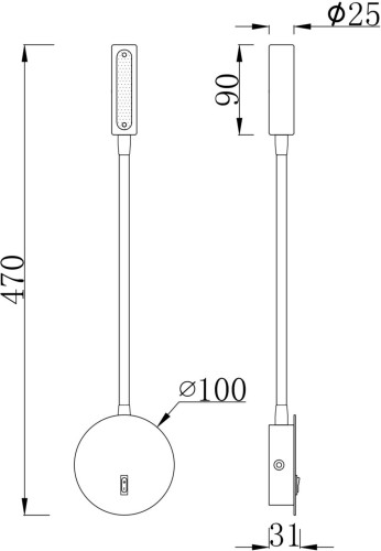 Бра Maytoni C035WL-L3CH3K