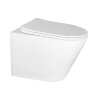 Унитаз подвесной Azario Atrio 490x365x360 безободковый, с сиденьем микролифт, белый (AZ-2330)
